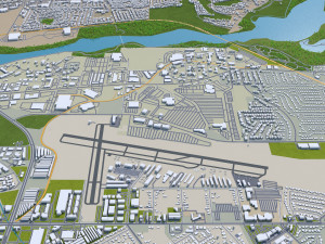 Riverside city california usa 40km 3D Модель
