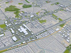 Riverside city california usa 40km 3D Модель