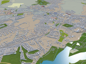 Riverside city california usa 40km 3D Модель