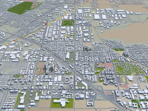 Riverside city california usa 40km 3D Модель