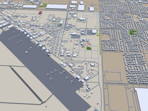Riverside city california usa 40km 3D Модель