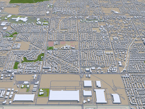 Riverside city california usa 40km 3D Модель