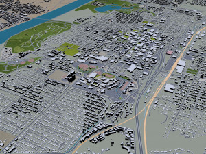Riverside city california usa 40km 3D Модель