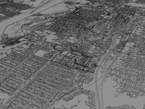 Riverside city california usa 40km 3D Модель