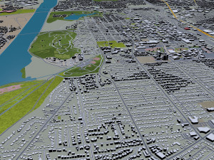 Riverside city california usa 40km 3D Модель