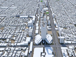 Riyad şehri suudi arabistan 120km 3D Model