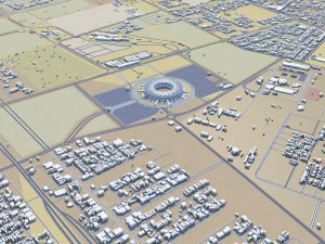 Riyadh city saudi arabia 120km 3D Model