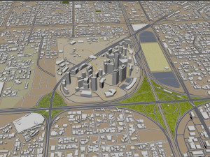 Riyadh city saudi arabia 120km 3D Model