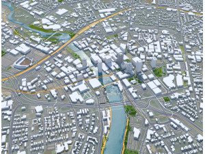 Rochester city new york united states 40km Modelo 3D