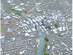 Rochester city new york united states 40km 3D Model