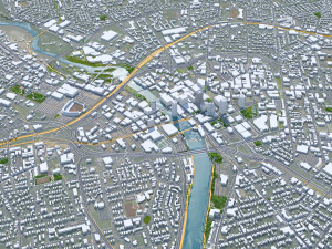 Rochester city new york united states 40km Modelo 3D