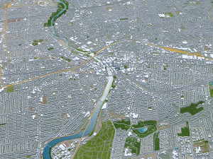 Rochester city new york united states 40km Modelo 3D