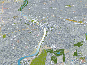 Rochester city new york united states 40km Modelo 3D
