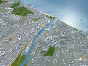 Rochester city new york united states 40km Modelo 3D