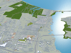 Rochester city new york united states 40km Modelo 3D