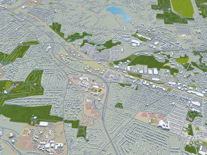 Rochester city new york united states 40km 3D Model