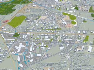 Rochester city new york united states 40km Modelo 3D