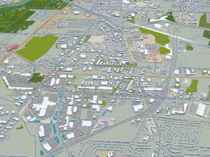 Rochester city new york united states 40km 3D Model