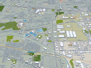 Rochester city new york united states 40km 3D Model