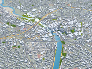 Rochester city new york united states 40km Modelo 3D