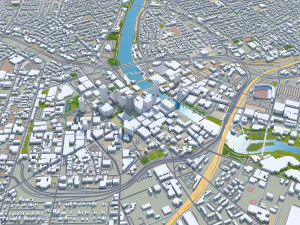 Rochester city new york united states 40km 3D Model