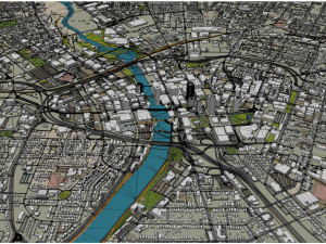Rochester city new york united states 40km Modelo 3D