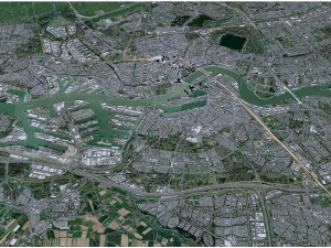 Rotterdam city south holland 40km 3D Model