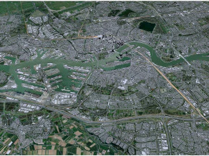 Rotterdam city south holland 40km 3D Model