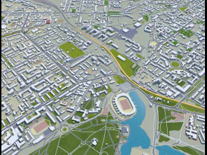 Ryazan city russia 50km 3D Model