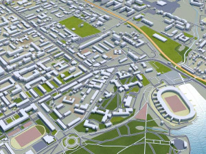 Ryazan city russia 50km 3D Model