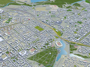 Ryazan city russia 50km 3D Model