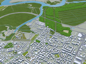 Ryazan city russia 50km 3D Model