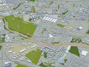 Ryazan city russia 50km 3D Model