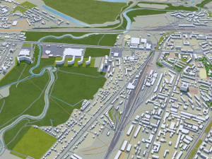 Ryazan city russia 50km 3D Model