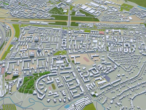 Ryazan city russia 50km 3D Model