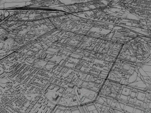 Ryazan city russia 50km 3D Model