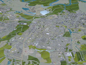 Ryazan city russia 50km 3D Model