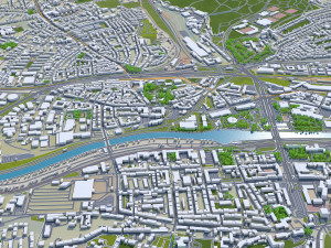 Saarbrucken city germany 40km Model 3D