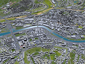 Saarbrucken city germany 40km Model 3D