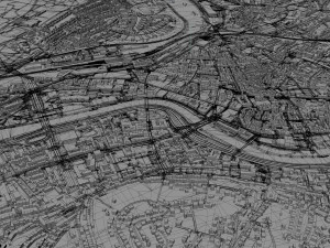 Saarbrucken city germany 40km Model 3D