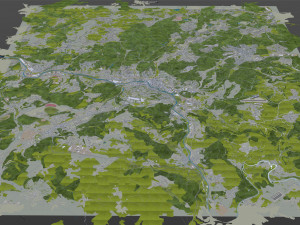 Saarbrucken city germany 40km Model 3D
