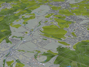 Saarbrucken city germany 40km Model 3D