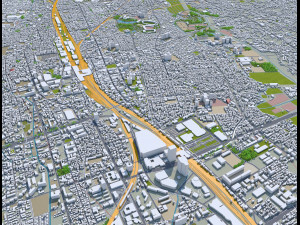 Saitama city japan 40km 3D Model