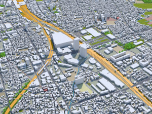 Saitama city japan 40km 3D Model