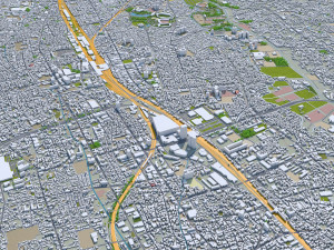 Saitama city japan 40km 3D Model