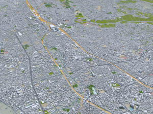 Saitama city japan 40km 3D Model