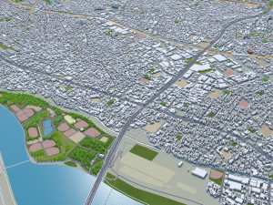 Saitama city japan 40km 3D Model