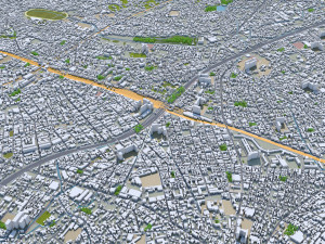 Saitama city japan 40km 3D Model