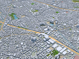 Saitama city japan 40km 3D Model