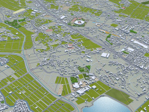 Saitama city japan 40km 3D Model